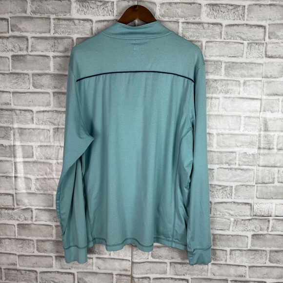 Johnnie-O Prep-Formance Mint Green Quarter Zip Pullover Sweater Mens XL Stretch - Picture 5 of 8